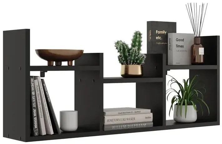 Czarna minimalistyczna nadstawka na biurko H4-G94