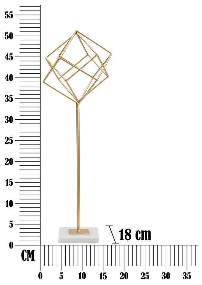 Figurka w kolorze złota Mauro Ferretti Cube