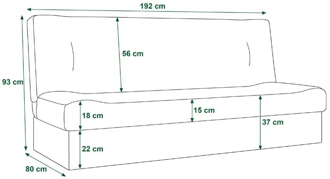 Biała wersalka rozkładana Benny 6X