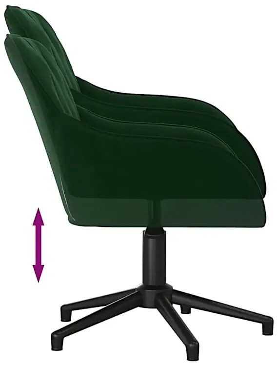 Ciemnozielone obrotowe krzesło biurowe bez kółek R4-E91