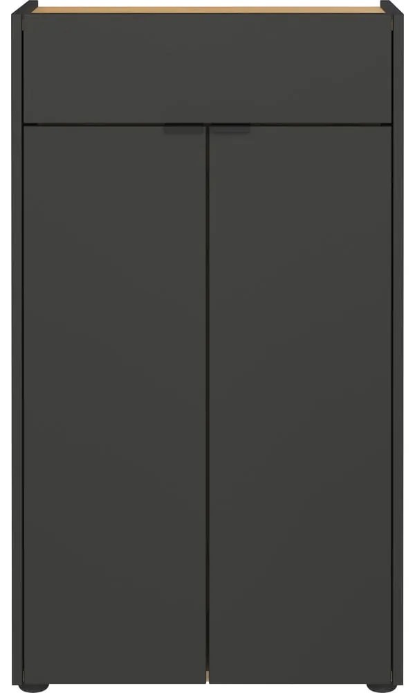 Antracytowa wysoka szafka łazienkowa 60x98 cm Forano – Germania
