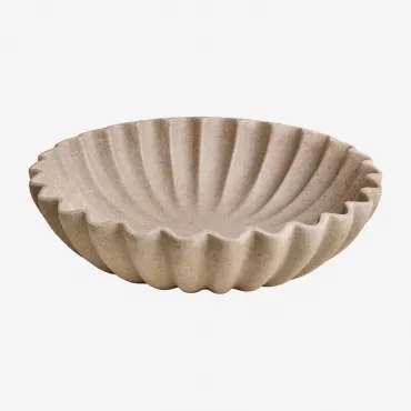 Avelin Dekoracyjna Misa Z Żywicy Ø35 Cm & Marrón Arena Claro - Sklum