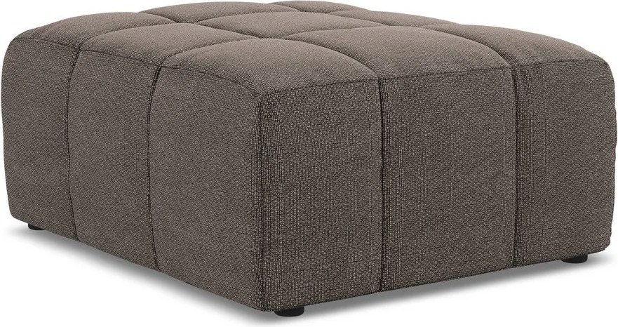 Brązowy podnóżek z materiału bouclé Aloha – Makamii