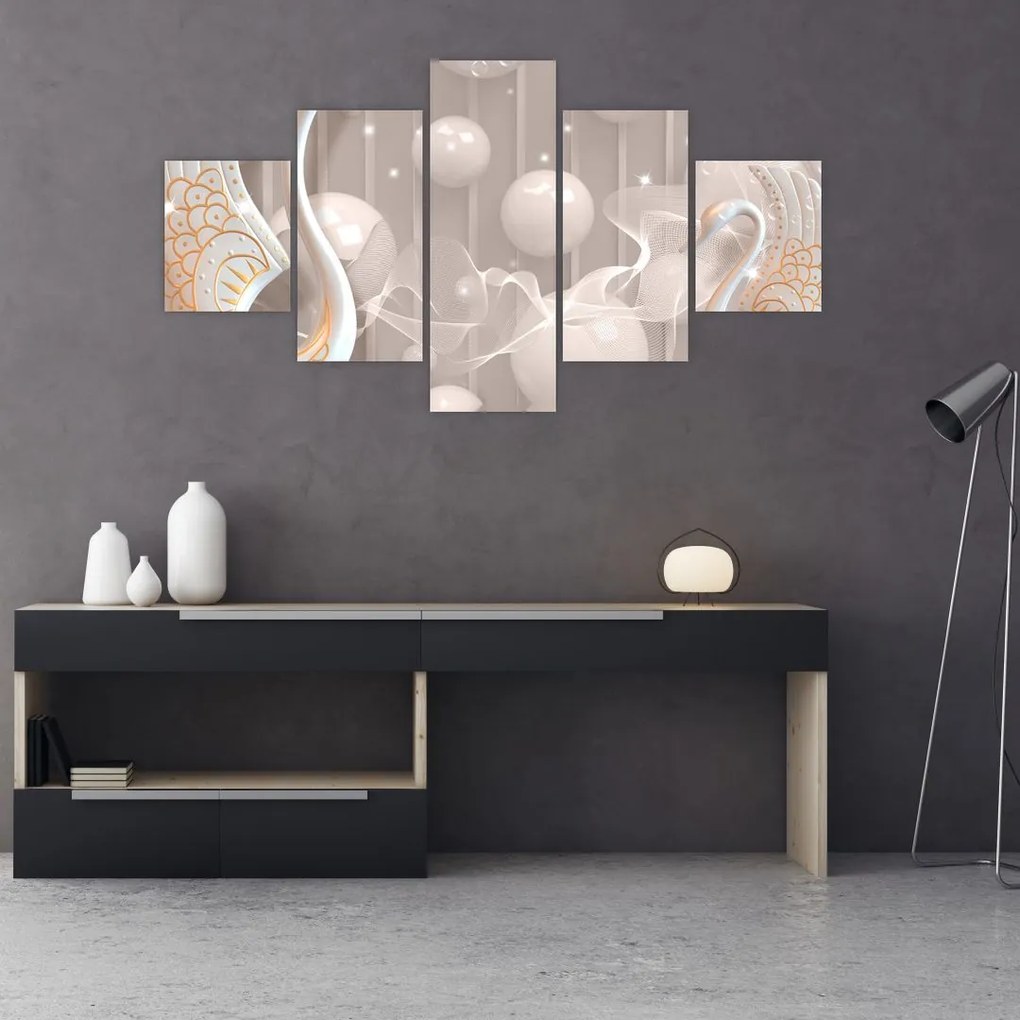 Obraz - Przeklęte łabędzie (125x70 cm)