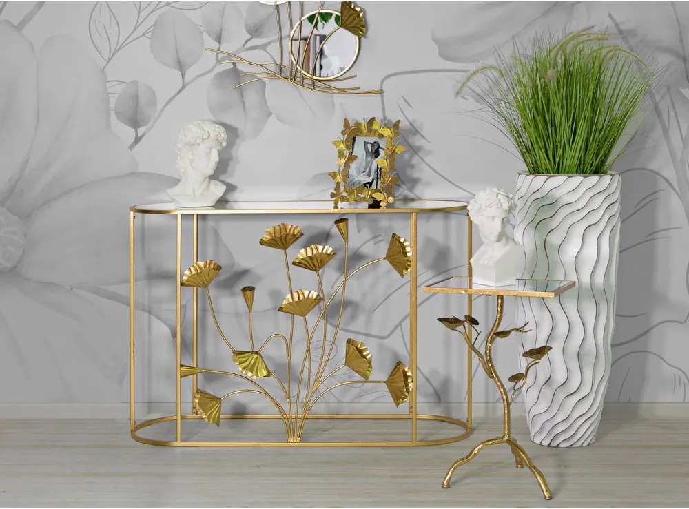 Konsola w kolorze złota 40x120 cm Flow – Mauro Ferretti