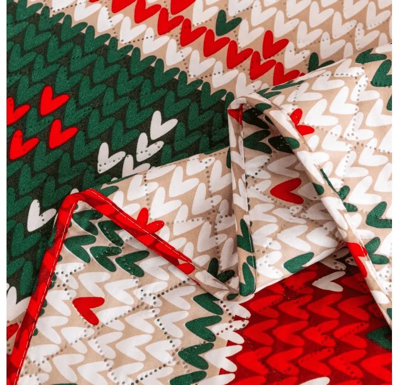 Narzuta na łóżko FROSTED CHRISTMAS, kolorowa Rozmiar: 170 x 210 cm