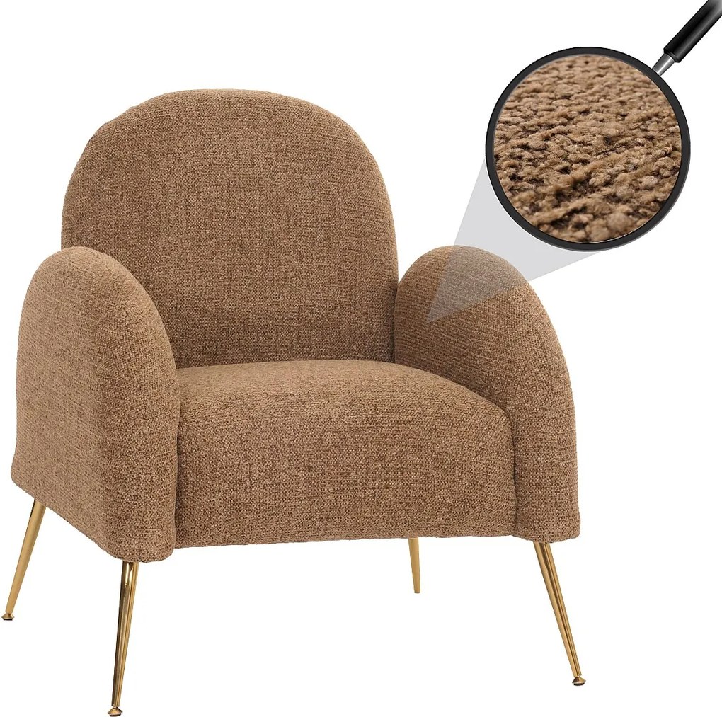 Fotel wypoczynkowy MCW-N69,  kawa