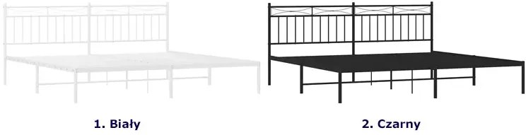 Czarne metalowe łóżko małżeńskie 180x200 cm B7-E42