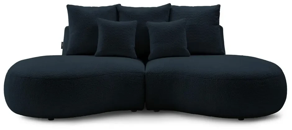 Ciemnoniebieska sofa z materiału bouclé 260 cm Saint-Germain – Bobochic Paris
