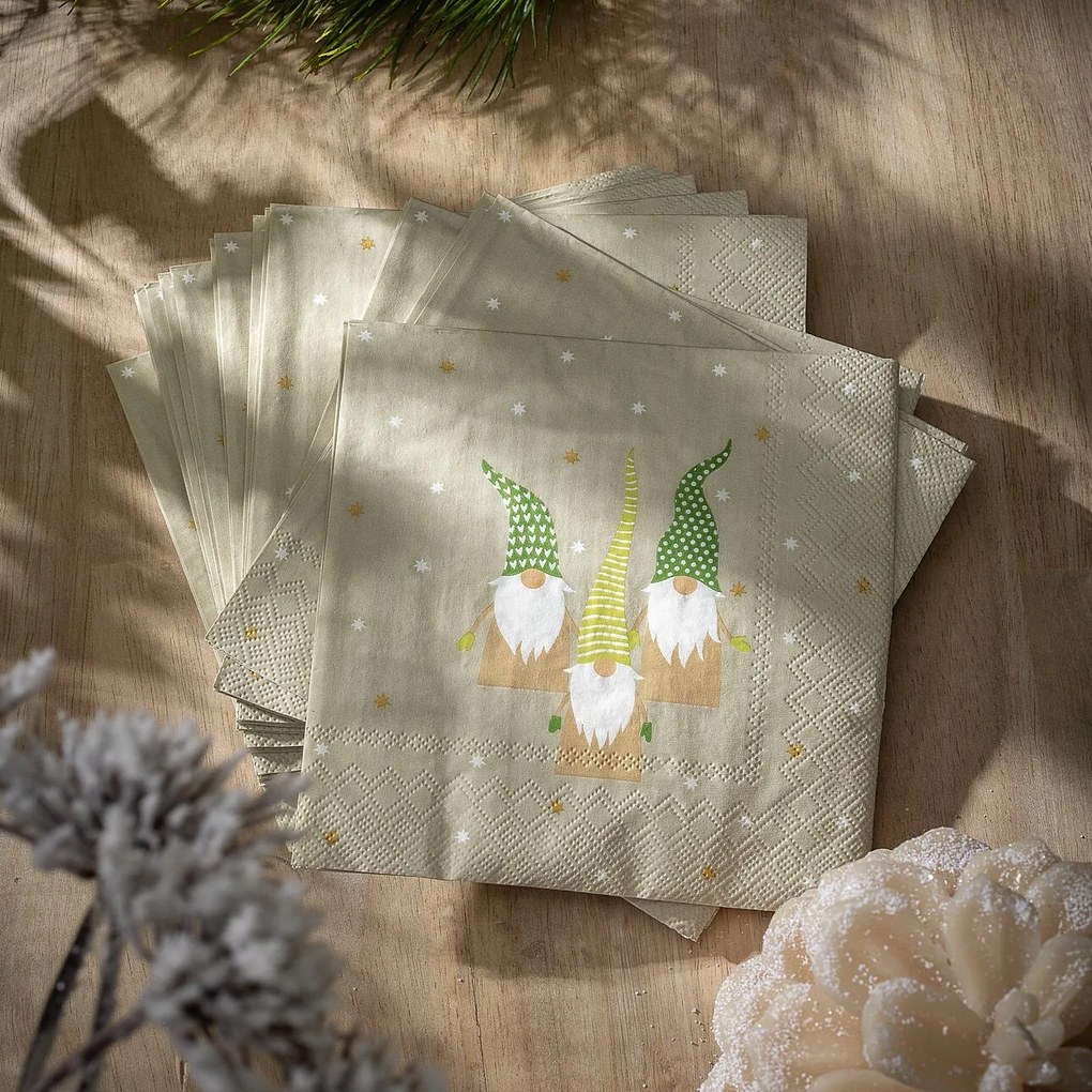 Serwetki świąteczne Gnomes 20 szt.