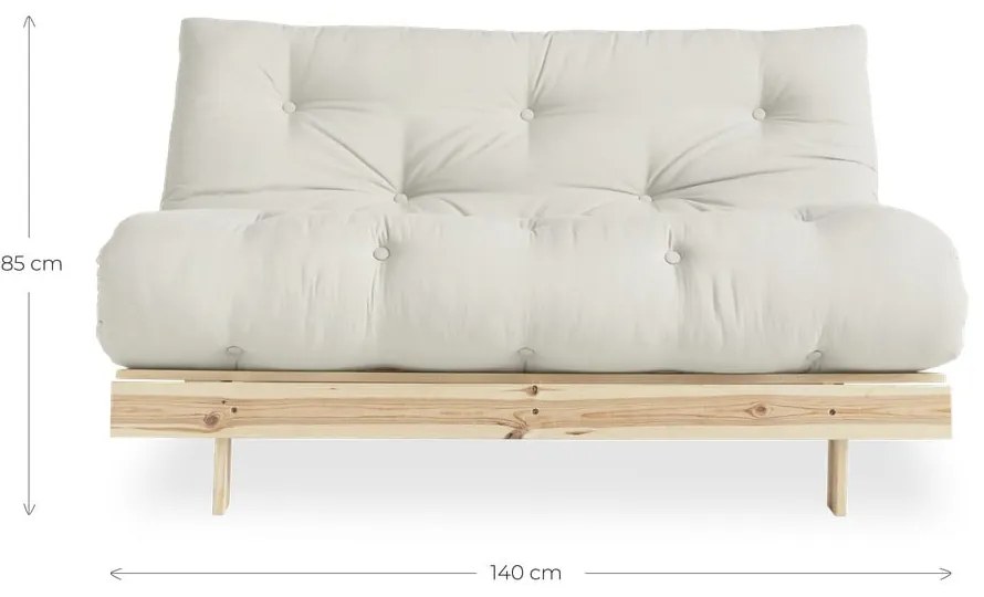 Ciemnoszara rozkładana sofa 140 cm Roots – Karup Design