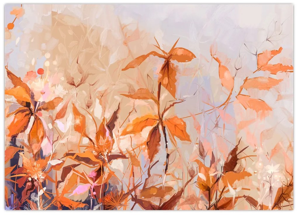 Obraz - Malowane kwiaty (70x50 cm)