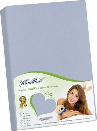 Bellatex Prześcieradło jersey na wysoki materac Kamilka szary, 180 x 200 cm