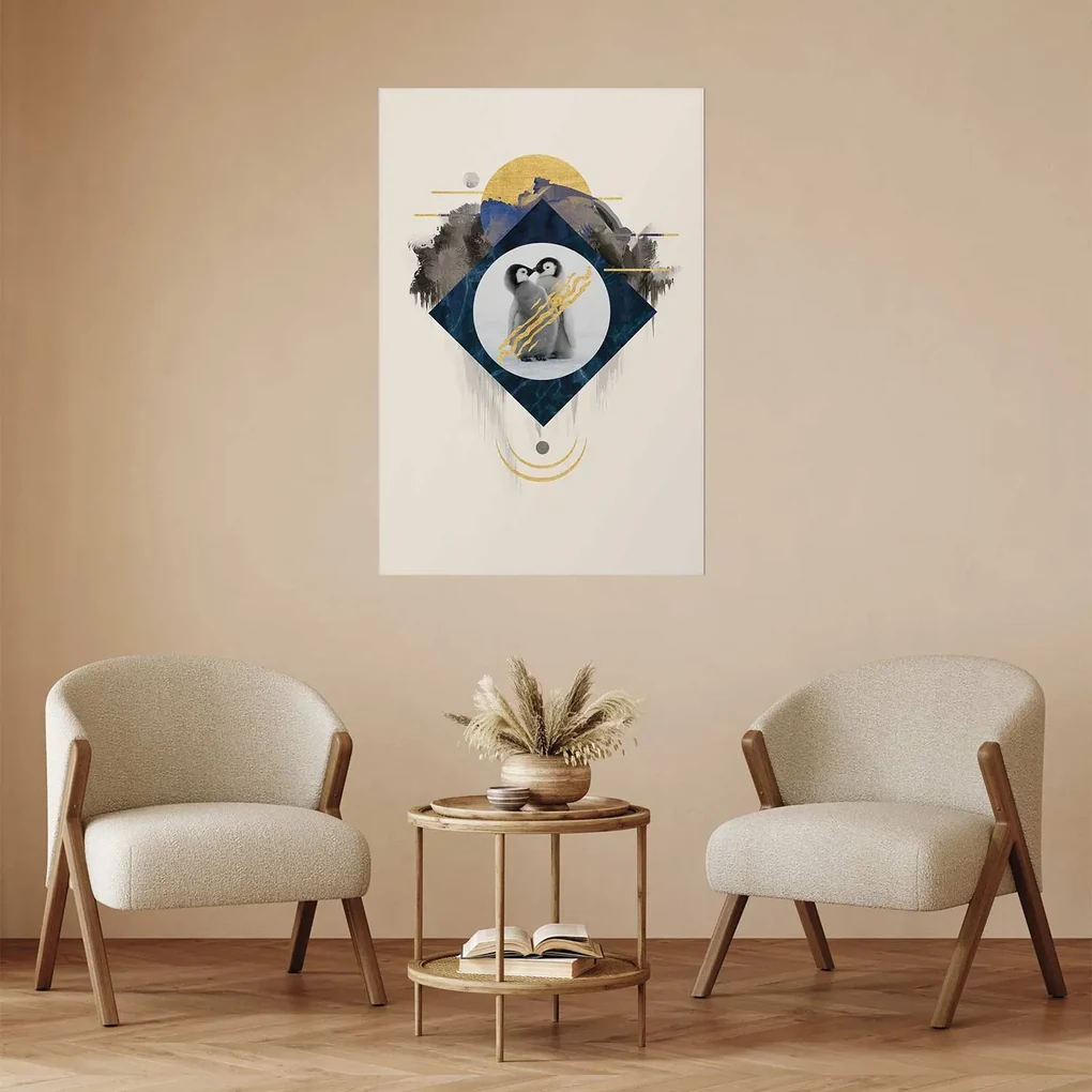 Plakat Para pingwinów 29,7x42 cm bez ramy bez marginesu ARTGEIST B