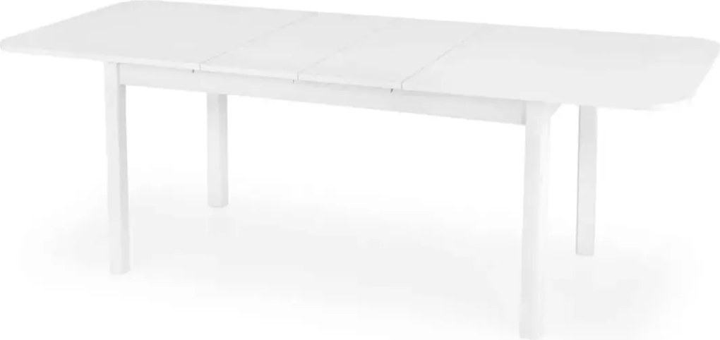 Elegancki rozkładany stół Drimeno 160-228x90 blat z płyty laminowanej w kolorze białym / dąb artisan + czarny