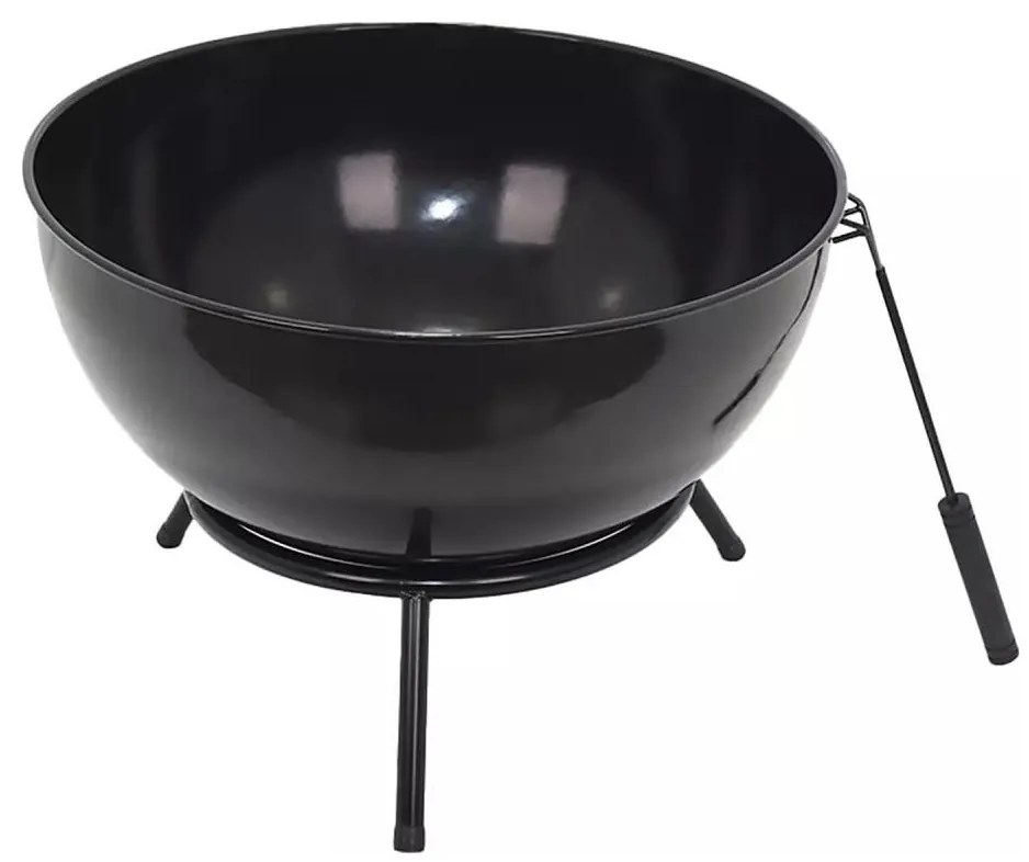 Przenośne palenisko na drewno 57x30 cm czarne