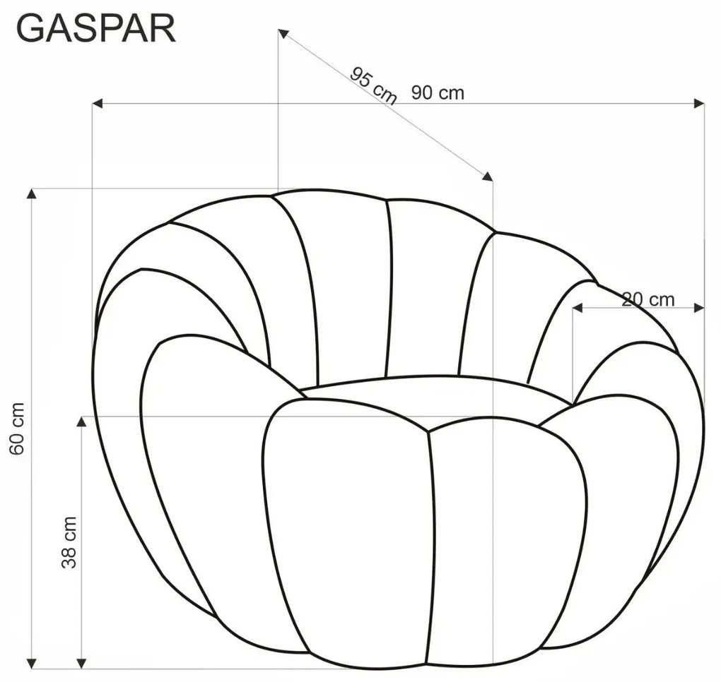 Fotel GASPAR kremowy HALMAR
