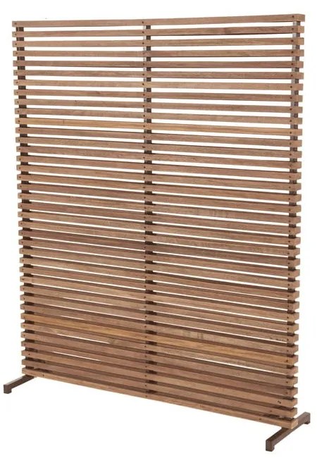 Drewniano-metalowy parawan balkonowy w naturalnym kolorze 153x185 cm − Hartman