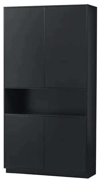 Czarna szafka modułowa z litego drewna sosnowego 110x210 cm Finca – WOOOD