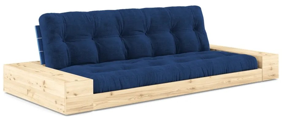 Niebieska sztruksowa rozkładana sofa 244 cm Base – Karup Design