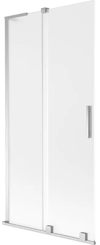 Mexen Velar L parawan nawannowy 2-skrzydłowy rozsuwany 90 x 150 cm, szron, chrom - 896-090-003-31-01
