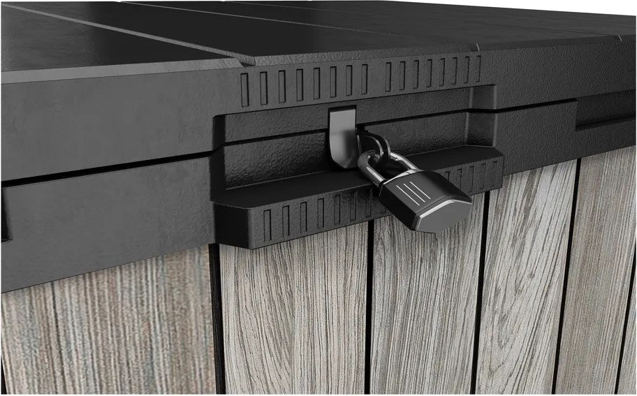 Szara plastikowa skrzynia ogrodowa Deco – Keter