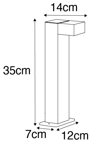 Zewnetrzna Industrialna lampa stojąca zewnętrzna antyczne złoto 35 cm IP44 - BalenoPrzemysłowy Oswietlenie zewnetrzne