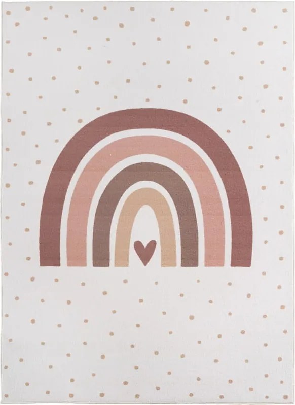 Dywan dziecięcy Coco Tęcza beżowa na kremowym tle 80 cm x 150 cm