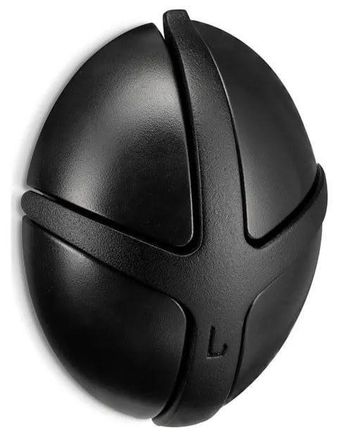 Czarny ścienny plastikowy haczyk Tick – Spinder Design