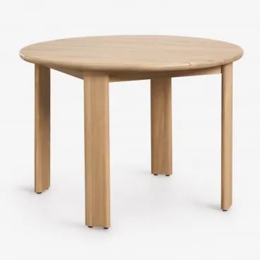 Okrągły Stół Jadalniany Ø110 Cm Z Drewna Akacjowego Uleno Jasny Akacjowy Brąz - Sklum