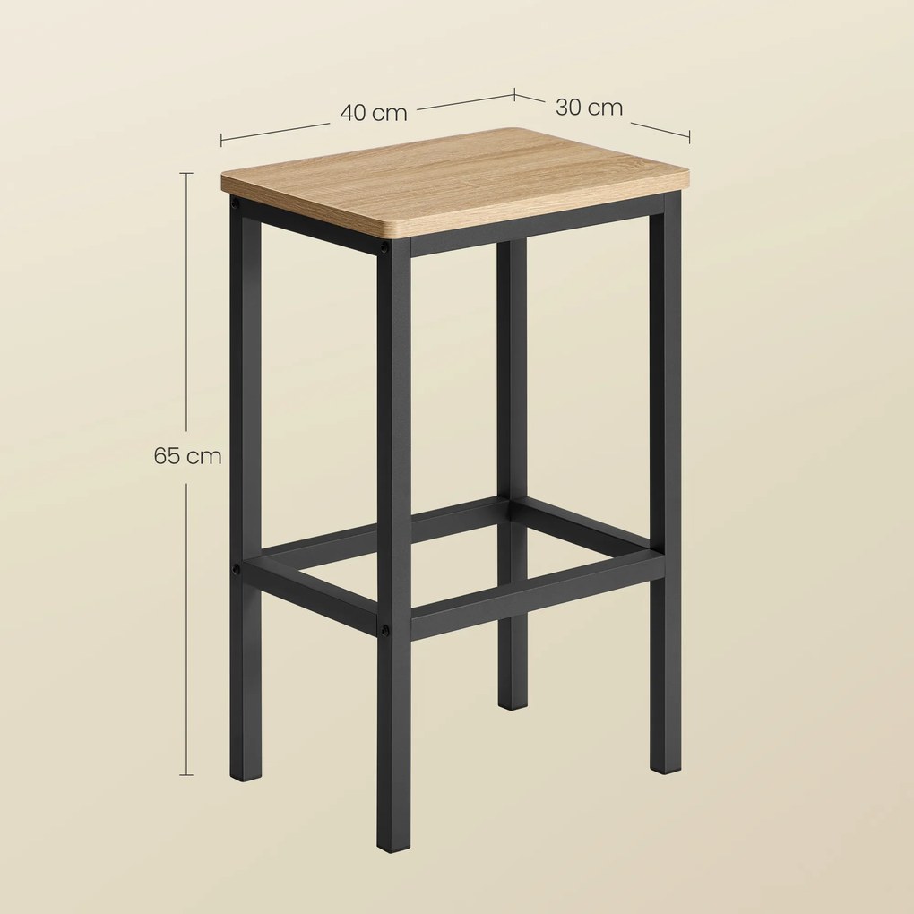 Taborety Barowe 2szt komplet - sonoma - LBC065B11