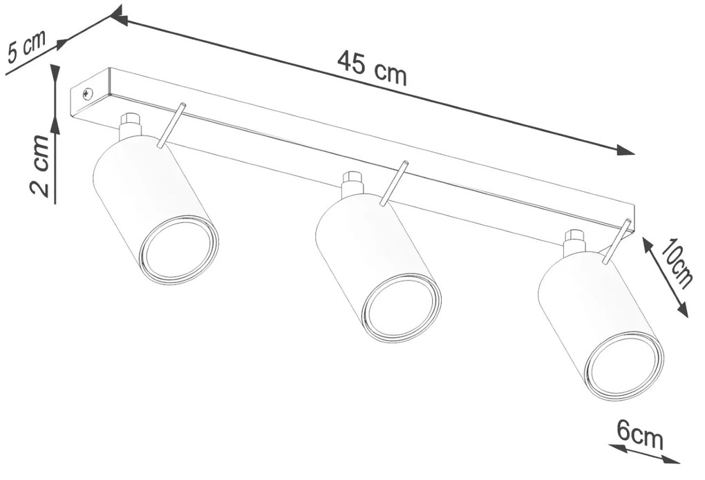 Listwa oświetleniowa RING 3L zielony oliwkowy SOLLUX LIGHTING