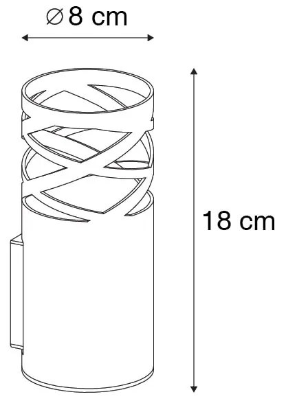 Designerska lampa ścienna biała - Arre