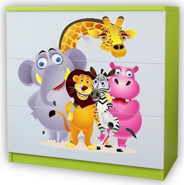 Komoda na zabawki mix | biało E6-B04