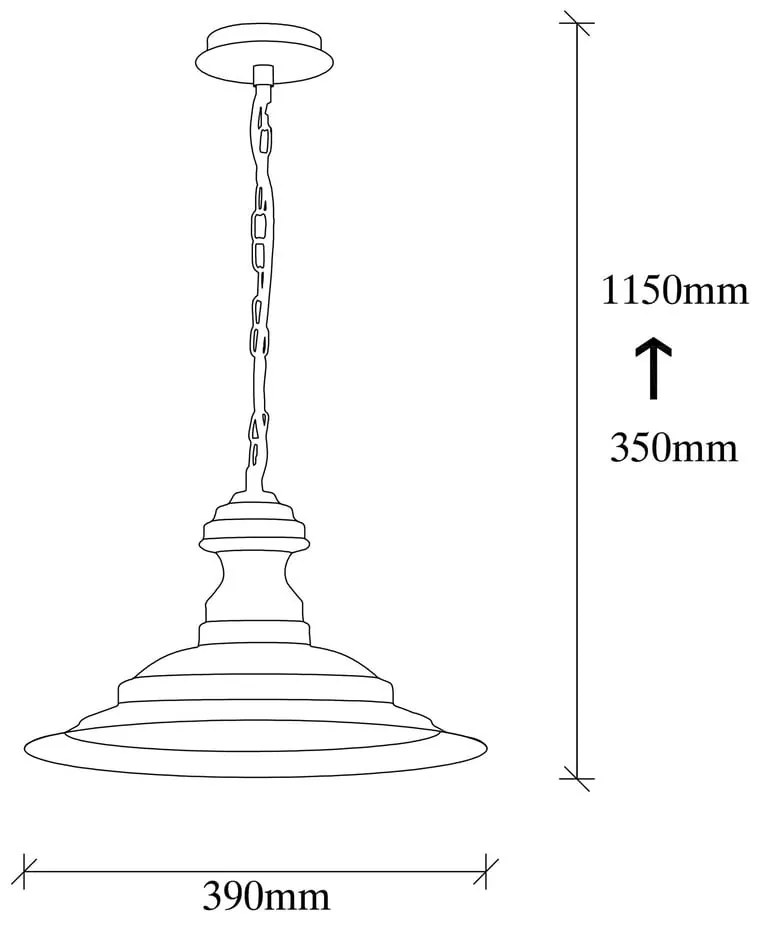 Lampa wisząca w kolorze brązu z metalowym kloszem ø 39 cm Sivani – Opviq lights