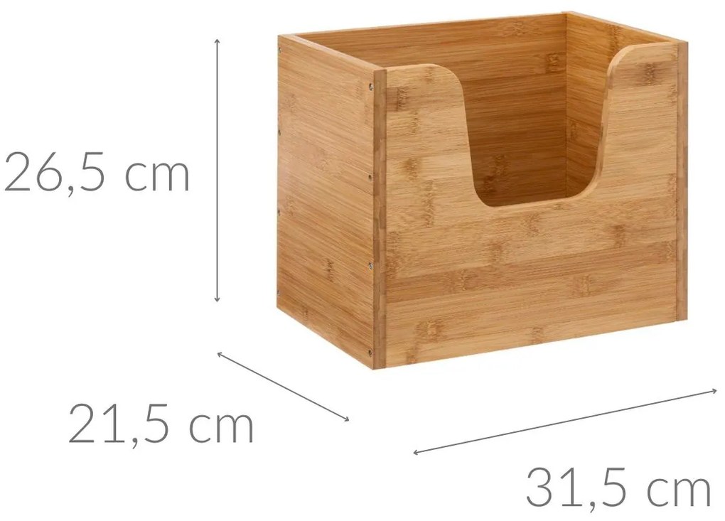 Organizer kuchenny z bambusa, 31,5 x 21,5 x 26,5 cm