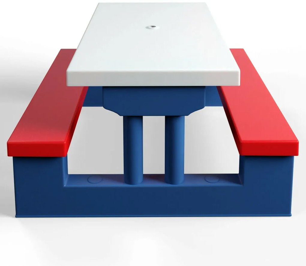 Zestaw mebli dziecięcych ze słonecznikiem JASMIN, 67x78,5x42,5cm, niebieska/biała/czerwona Spielwerk