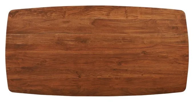 Brązowy stół z blatem z drewna akacjowego 100x200 cm Quenza – Light & Living