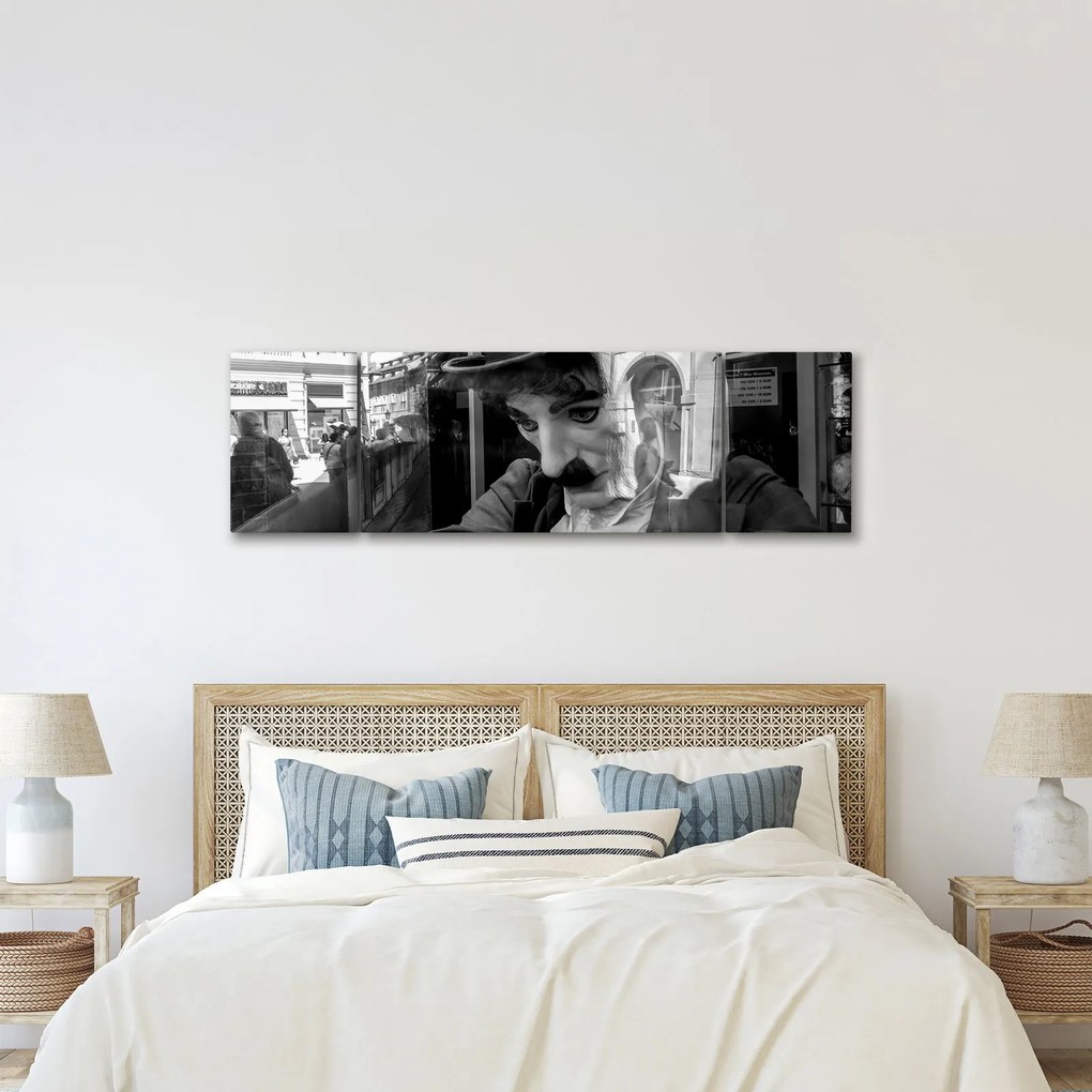 Obraz - Charles Chaplin w Pradze (170x50 cm)