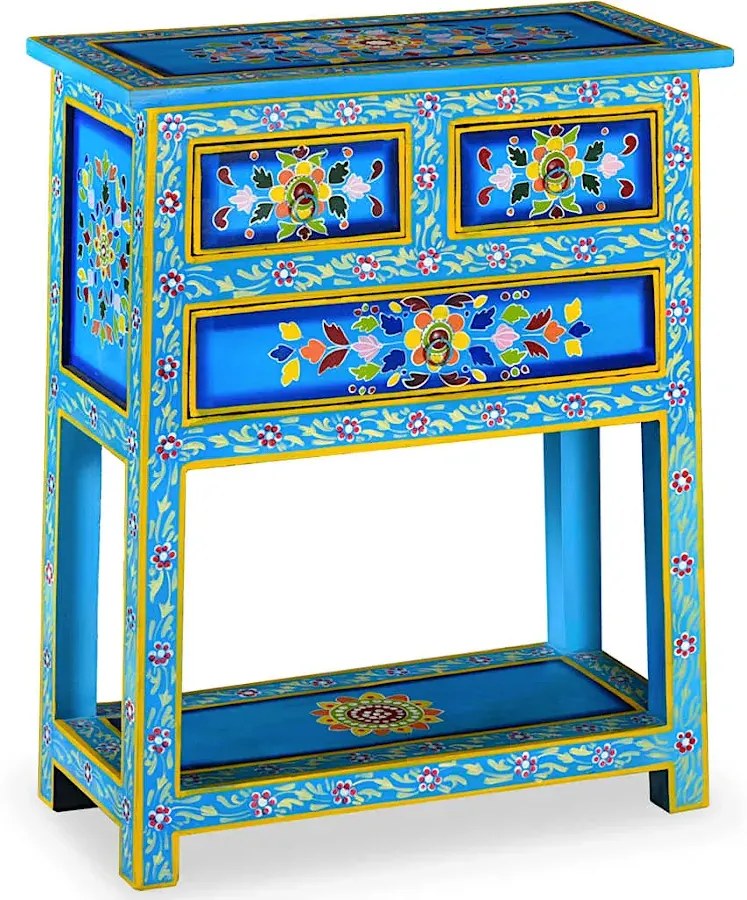 Drewniana szafka z szufladami - Norman