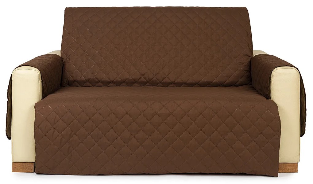 4Home Narzuta na kanapę 2-osobową Doubleface brązowa/beżowa, 140 x 220 cm