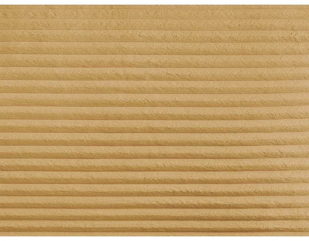 Musztardowa sztruksowa rozkładana sofa 257 cm Lucien – Bobochic Paris