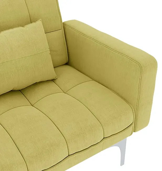 Rozkładana dwuosobowa zielona sofa - Kvetos 2D