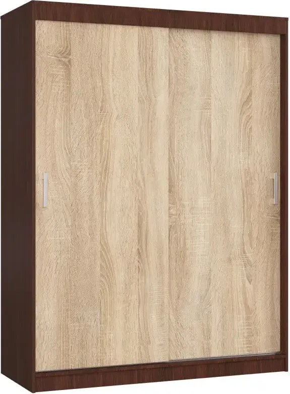 Przesuwna szafa wenge + dąb sonoma H6-M03