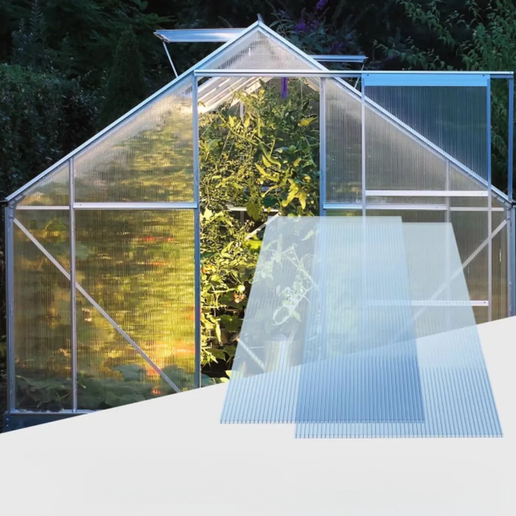 Poliwęglan komorowy MARK 4mm, 60,5x121x0,4cm, 14 szt., przezroczysta Jurhan