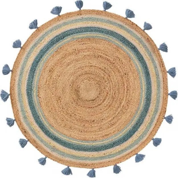 Ręcznie tkany turkusowy dywan dziecięcy Lovis