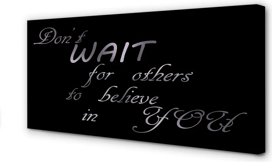 Obraz na płótnie Nowoczesny Napis Metaliczny