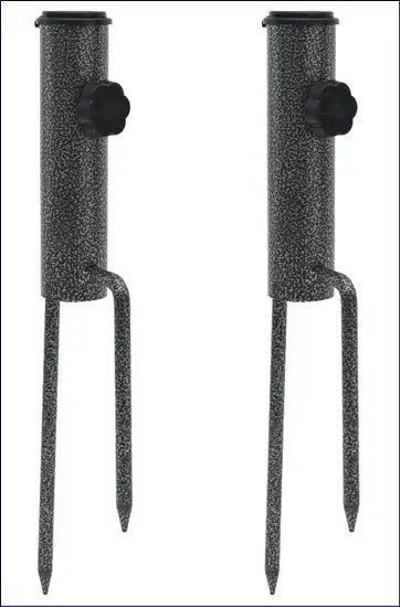 Komplet 2 stojaków na parasole z kołkami gruntowymi D1-T87