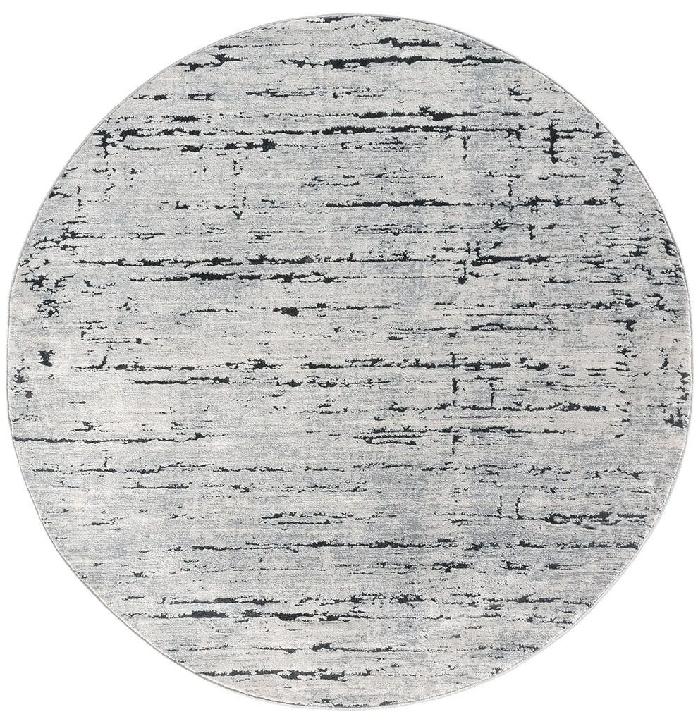 Dywan nowoczesny Stella szary melanż koło 195 cm x 195 cm