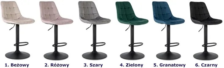 Zielone nowoczesne krzesło barowe tapicerowane - Sarisa